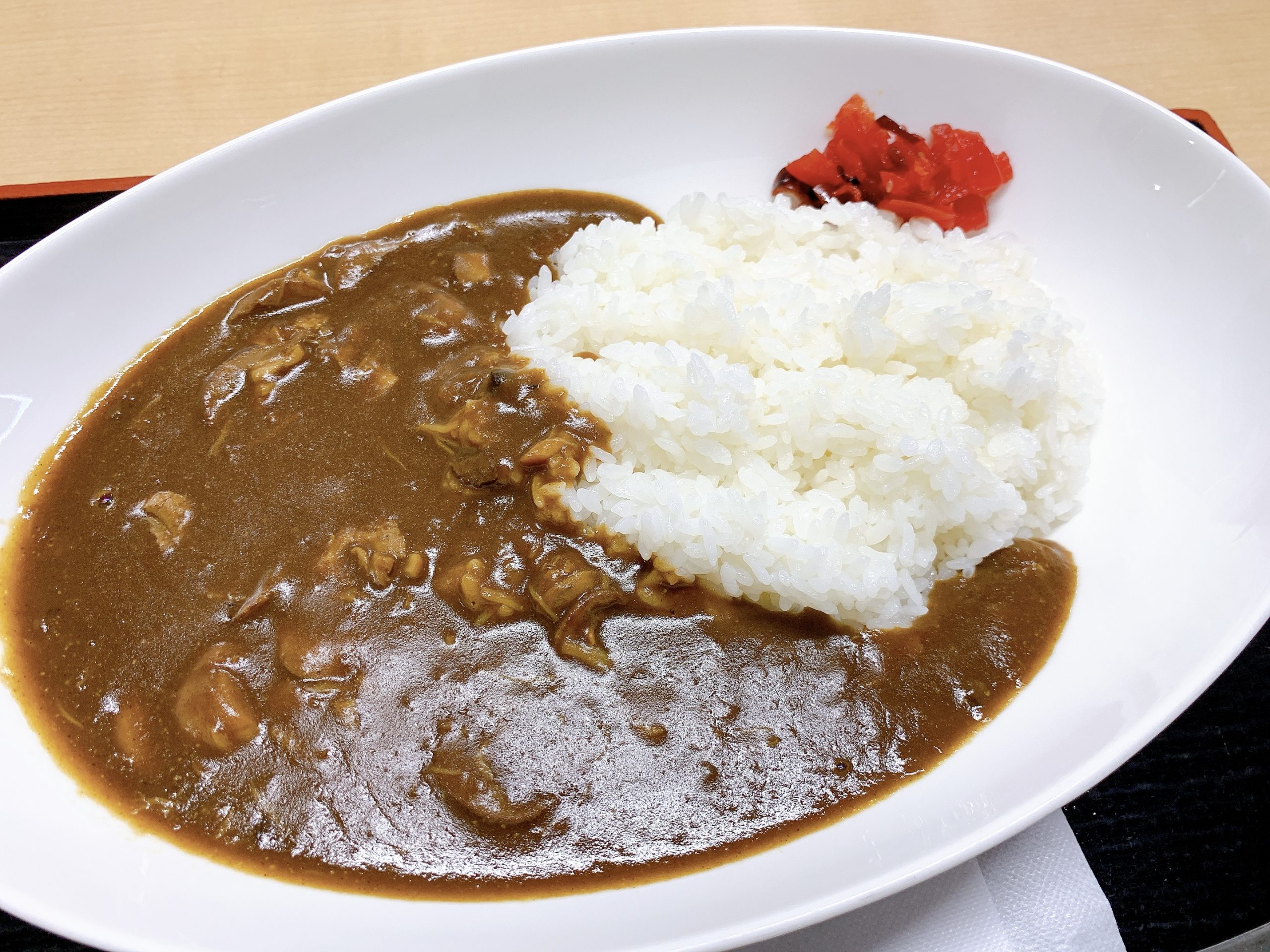 お昼に私オススメ ほたてカレーライス 道の駅しかべ間歇泉公園